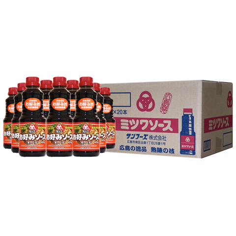 ＜送料込＞ミツワ　お好みソース　1ケース（20本入り）