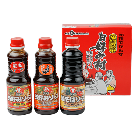 ミツワソース3種セットB（ノーマル・激辛・焼そば　各1本）